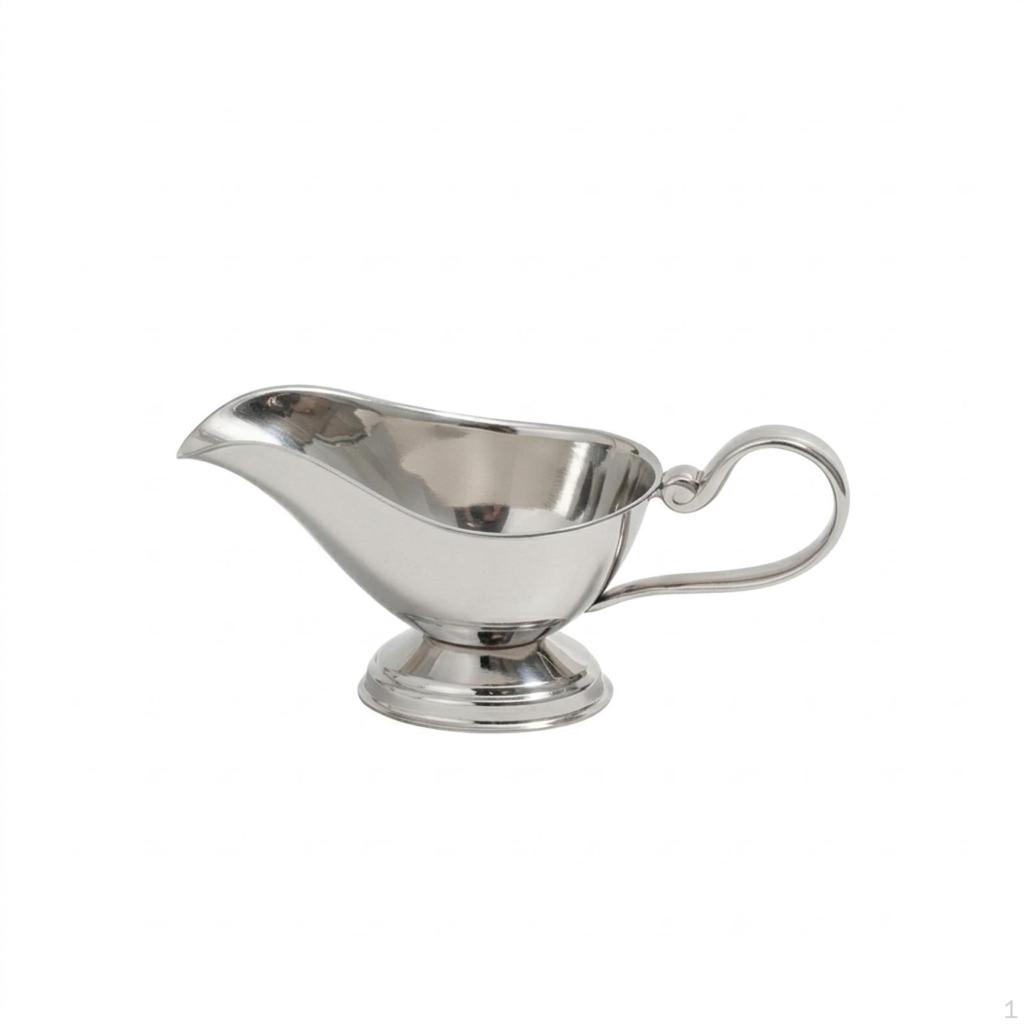 Sauce Boat Server Stainless Steel Gravy Polished Pitcher for Hosts,