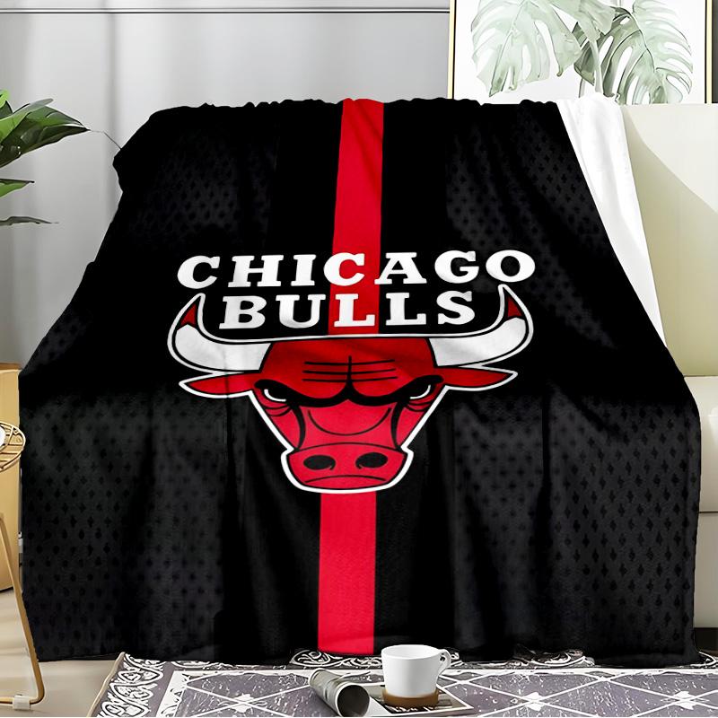 Bull Basketball Artwork Blanket Flannel Throw for Sofa, Indoor, Camping, Living Room, Office, Chair, And Bed Soft Birthday Gift