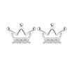 S925 Sterling Silver Korean-Style Diamond-Inlaid Cute Crown Stud Earrings for Women