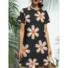 New Women'S Pink Strawberry Print Nightdress, Sweet Exclusive Home Atmosphere Pajamas, Can Be Worn As a T-Shirt Dress
