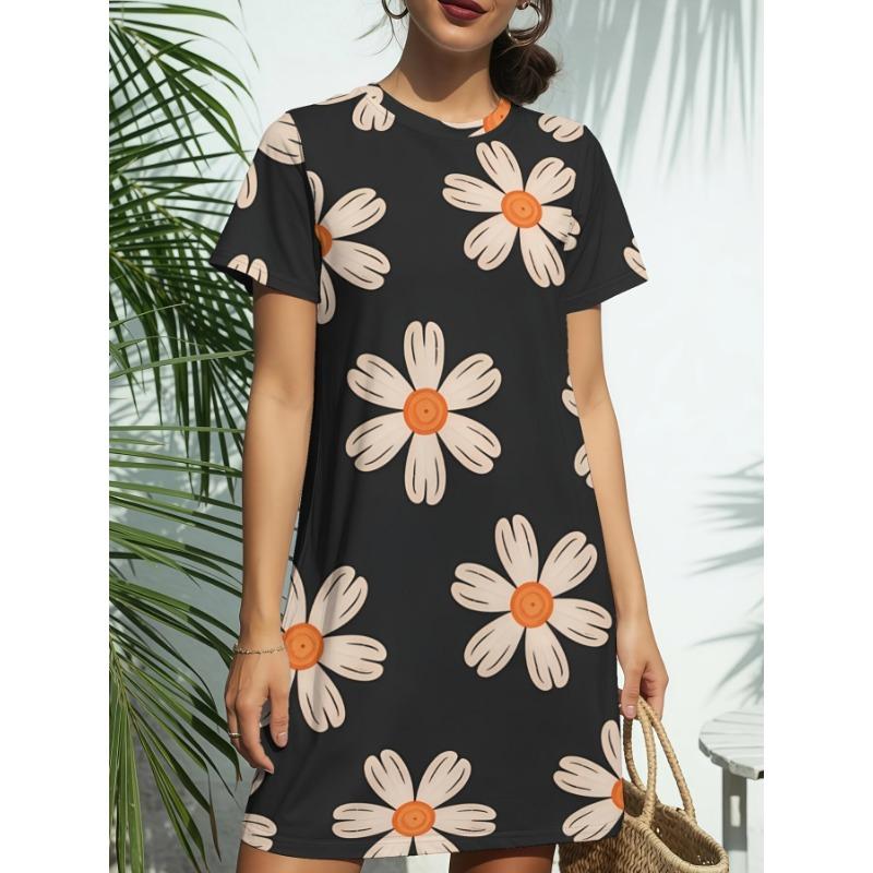 New Women'S Pink Strawberry Print Nightdress, Sweet Exclusive Home Atmosphere Pajamas, Can Be Worn As a T-Shirt Dress
