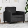 Vidaxl Armchair, Black, 60 Cm, Upholstered In Faux Leather