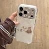 Glitter Cat and Bear Dessert Phone Case for iPhone 17/16 Pro Max/15/14 - Women's Edition