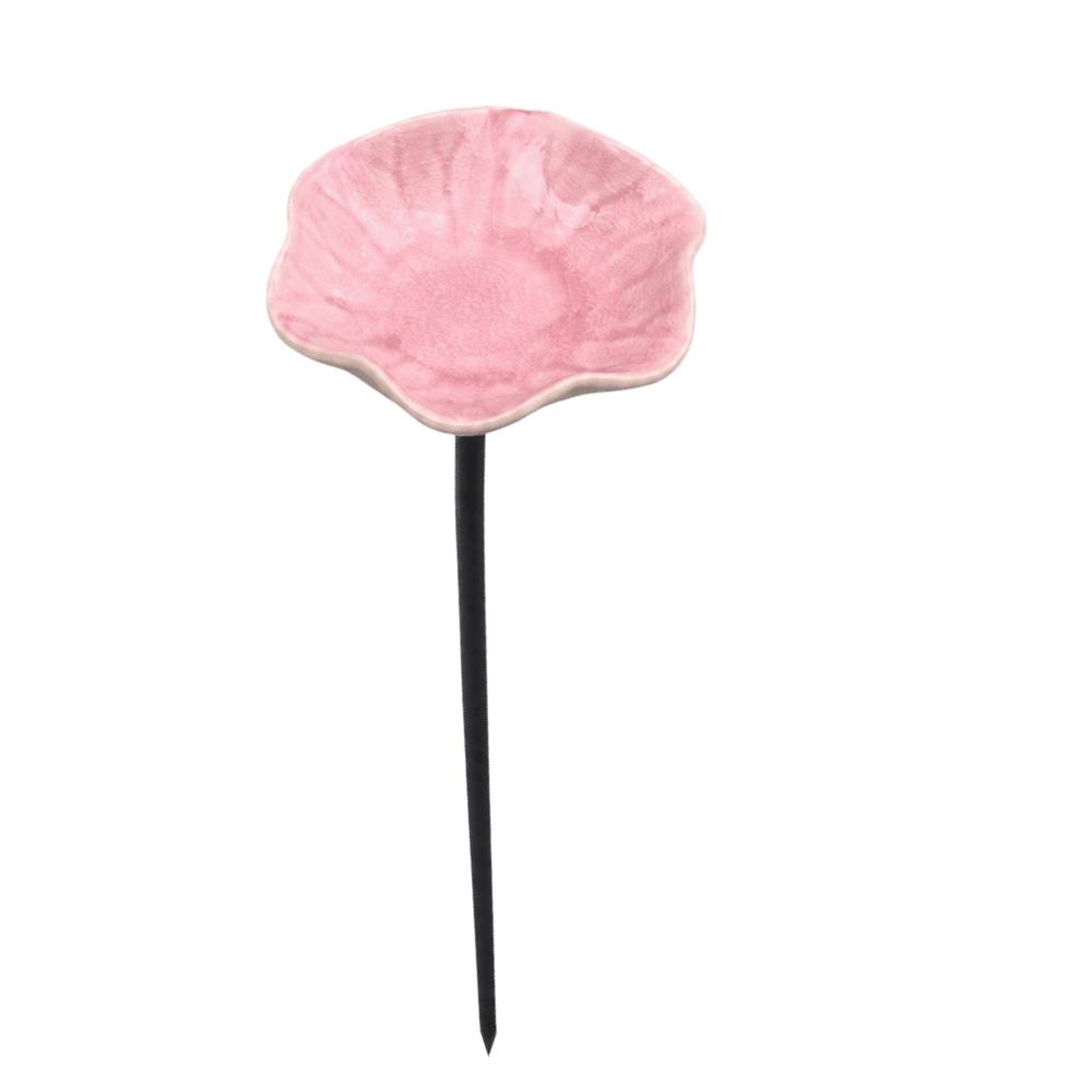 Watering Station Flower Garden Stake Ceramic Bird Feeder Tray Bee Butterfly Water Feeder Outdoor