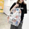 Schoolbag men's ins tide backpack Japanese Harajuku style personality graffiti college student schoolbag simple versatile backpack women