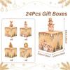 24-Pack Paper Christmas Gift Treat Box 3D Party Snack Box New Xmas Dessert Box  for Xmas Event