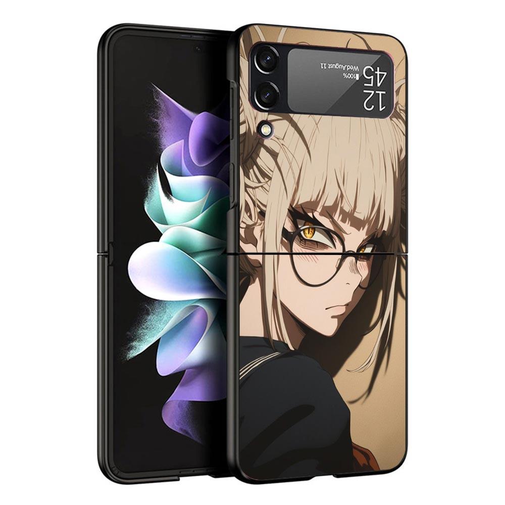 

Himiko Toga My Hero Black Phone Case For Samsung ZFlip7 ZFlip6 ZFlip5 ZFlip4 ZFlip3 5G Hard Protective Galaxy Z Flip 3 4 5 6 7 Samsung Z Flip