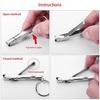 Ultra Thin Foldable Keychain Nail Clippers Stainless Steel Hand Toe Cutter