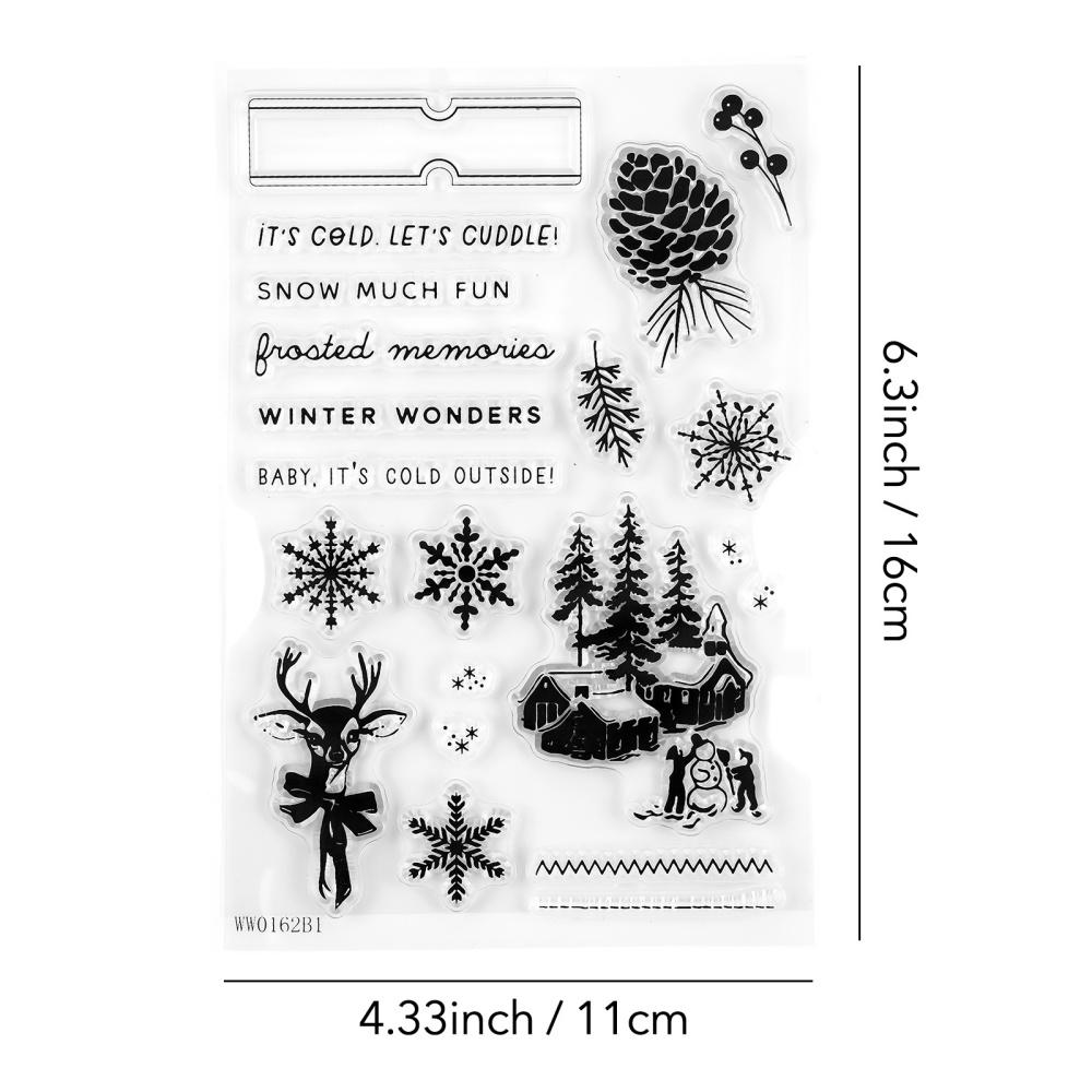 

2026 new Christmas Clear Stamps Silicone Stamps Santa Claus Transparent Rubber Stamp Seal for Christmas DIY Scrapbooking Supplie