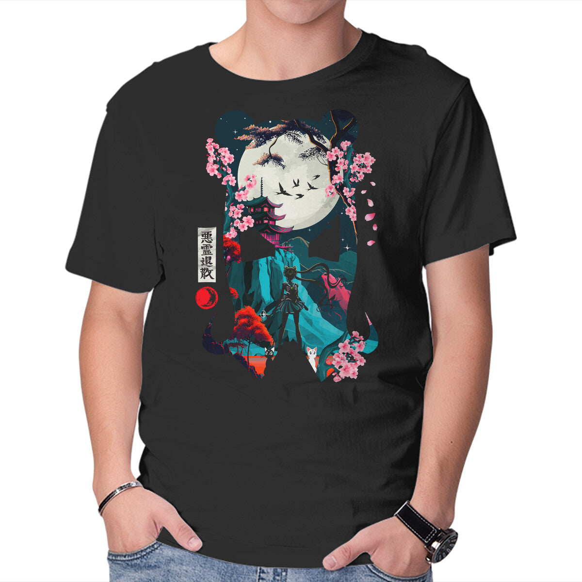 Unisex Crew Neck T-Shirt Sailor Night Graphic Short Sleeve Casual Tee XXXXL