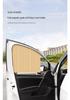 Magnetic Car Sunshade Curtain with Telescopic Track for Privacy