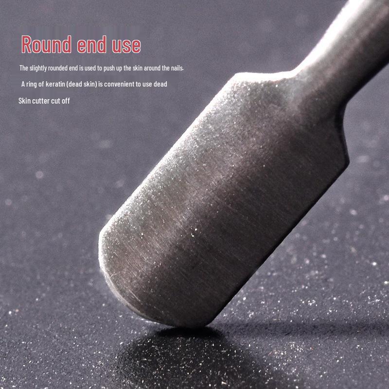 High-Grade Stainless Steel Double-Ended Cuticle and Polish Remover Tool: Large & Small Nail Art Pushers