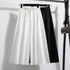 DIMANAF 2026 Summer New Plus Size Women Wide Leg Long Pants Trousers Waist Elastic Drawstring Loose Casual Long Pants