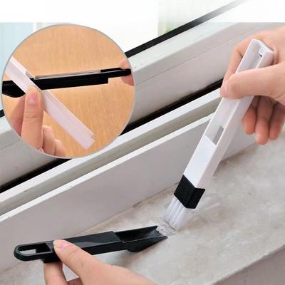 Groove Cleaning Brush Window Grooves Cleaning Tool Small Brush Household Window and Window Crevices Dead Corner Dustpan Tool