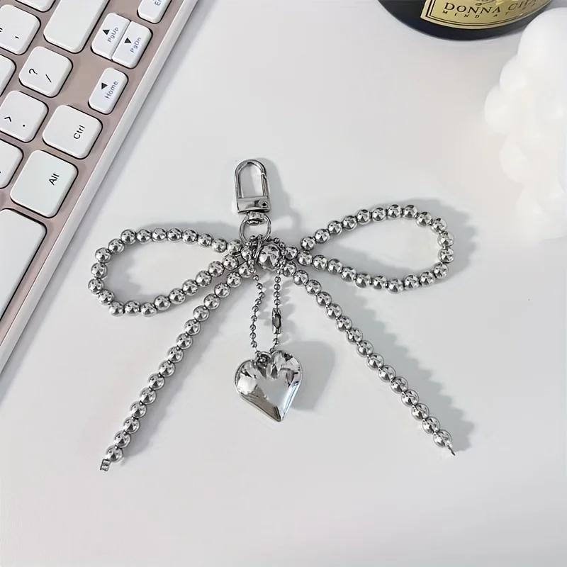 INS Wind Sweet Pearl Bow Bag Pendant Love Pendant Phone Pendant Girl Heart Phone Chain