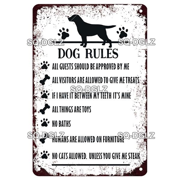 Warning Vintage Metal Sign Beware of Dog Tin Sign Shop Metal Plaque Decoration Plate Decor For Pub Bar Wall Decor Poster Gift