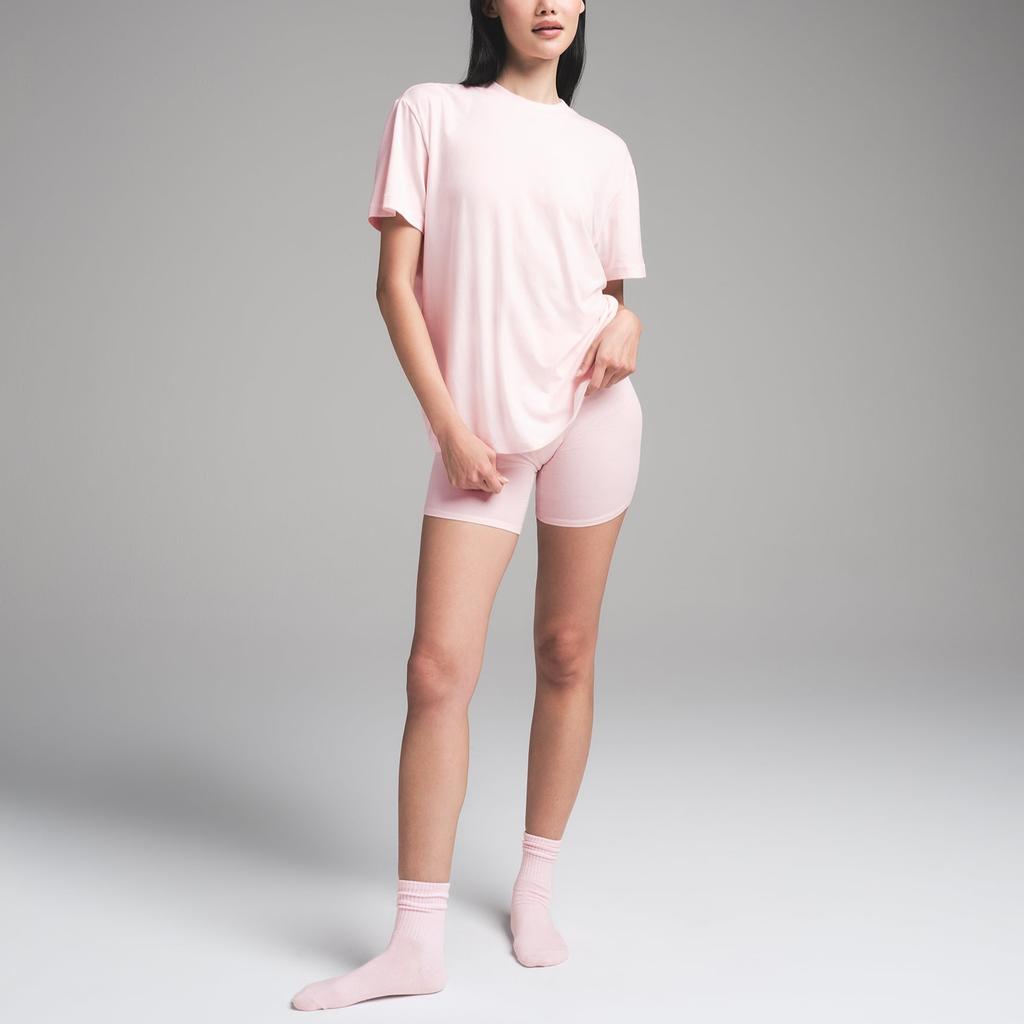 SKIMS Valentines Day Collection SS25 Boyfriend T-Shirt Solid Casual Fashion Pullover Short Sleeve Tee Unisex tops Barely-Pink AP-TSH-0462-BPK