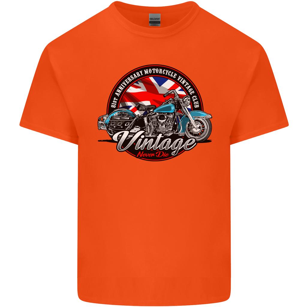 British Motorcycle Union Jack Flag Biker Chopper Unisexs Light Cotton TShirt