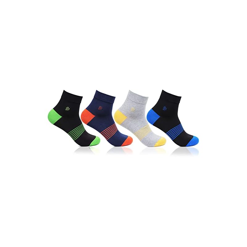 Bonjour Mens Cotton Ankle Length Pairs Bold Socks_Bro9052Po4