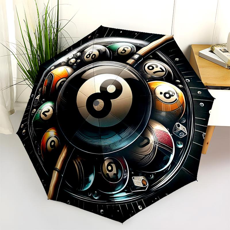 1PC billiards Umbrella Portable Folding Umbrella Iron Frame Hole Bone Structure Outdoor Home Umbrella A9