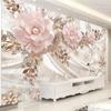 Europese Stijl Luxe Behang Zwaan Juwelen Roze Bloemen 3D Wanddecoraties Voor Kinderkamer Woonkamer Bank Achterwand Wanddecoratie