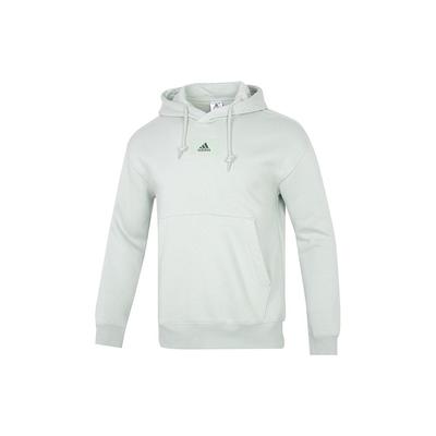 adidas Tek Renkli Baskılı Küçük Logolu Kapüşonlu Uzun Kollu Sweatshirt Erkek Üstler Açık Yeşil HK2823