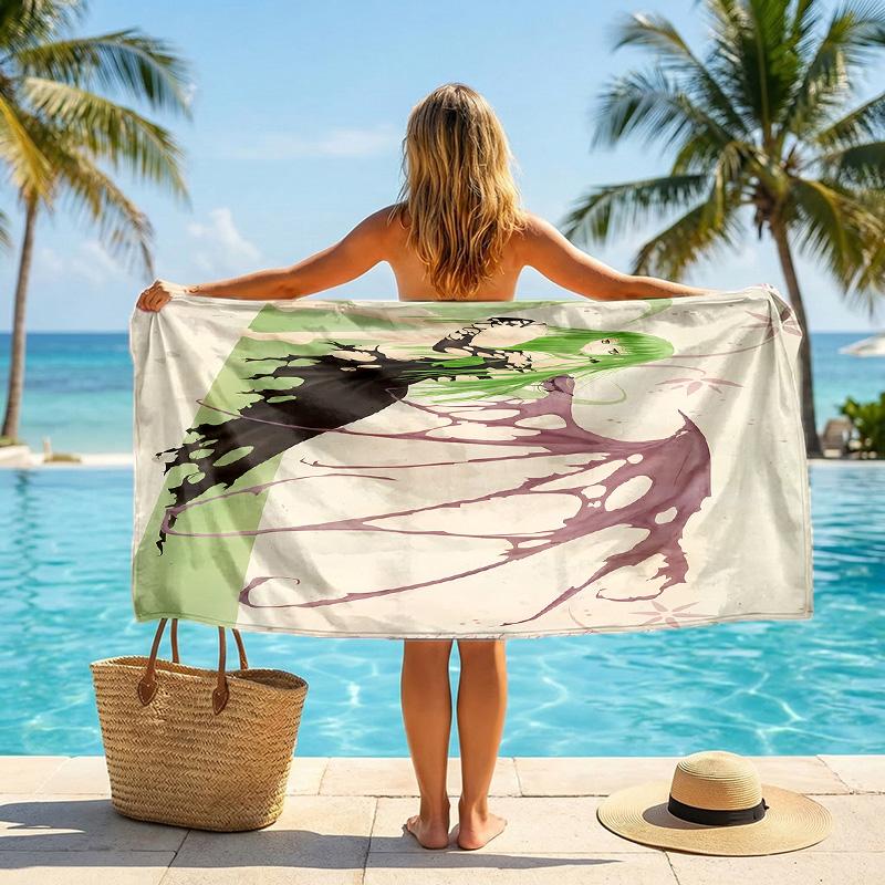 Beach Towel with Anime Code Geass Pattern - soft,absorbent,machine washable Lightweight&Modern,swimming,Travel Essentials