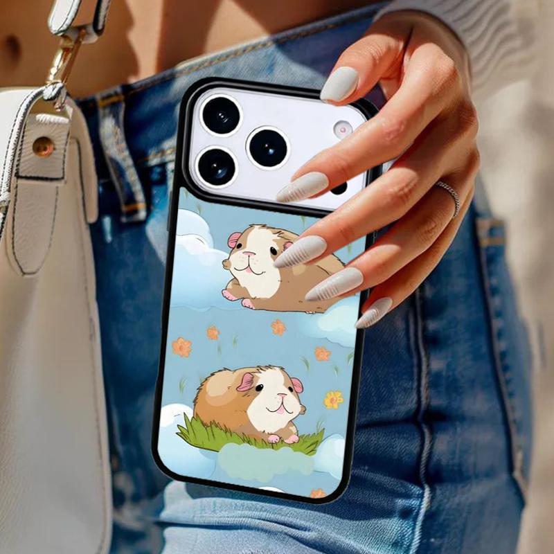 Cartoon Meerschweinchen Handyhülle Für iPhone 17 Air 14 15 13 12 Max Hülle Für Apple 14 15 16 16e 11 Pro Max Plus Hülle