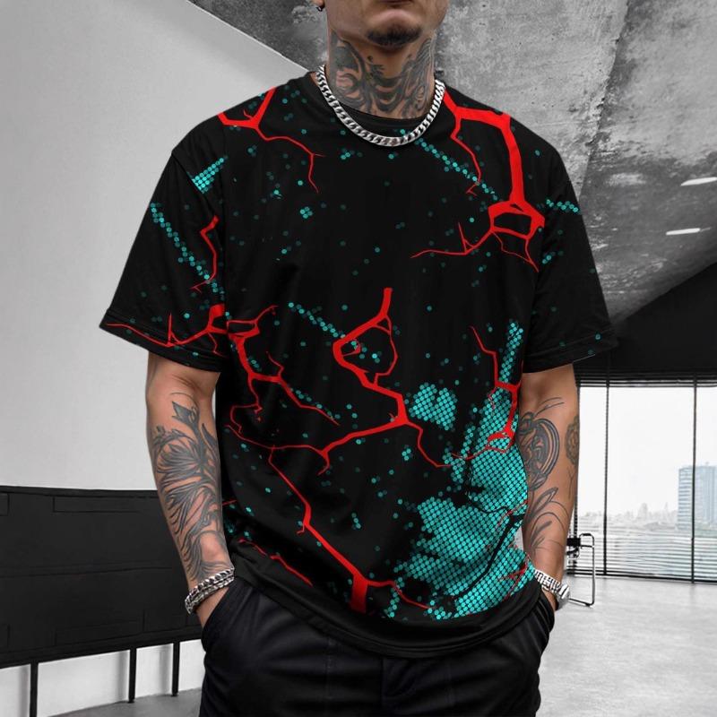 

Летняя мужская 3D футболка с коротким рукавом, повседневная базовая, модная спортивная и для фитнеса, с персонализированным принтом M