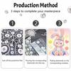 Disney 5D DIY Pearl Painting Kit, Adorable Bunny Star Cloud Home Bedroom Wall Decor Crafts Handmade Gift for Her
