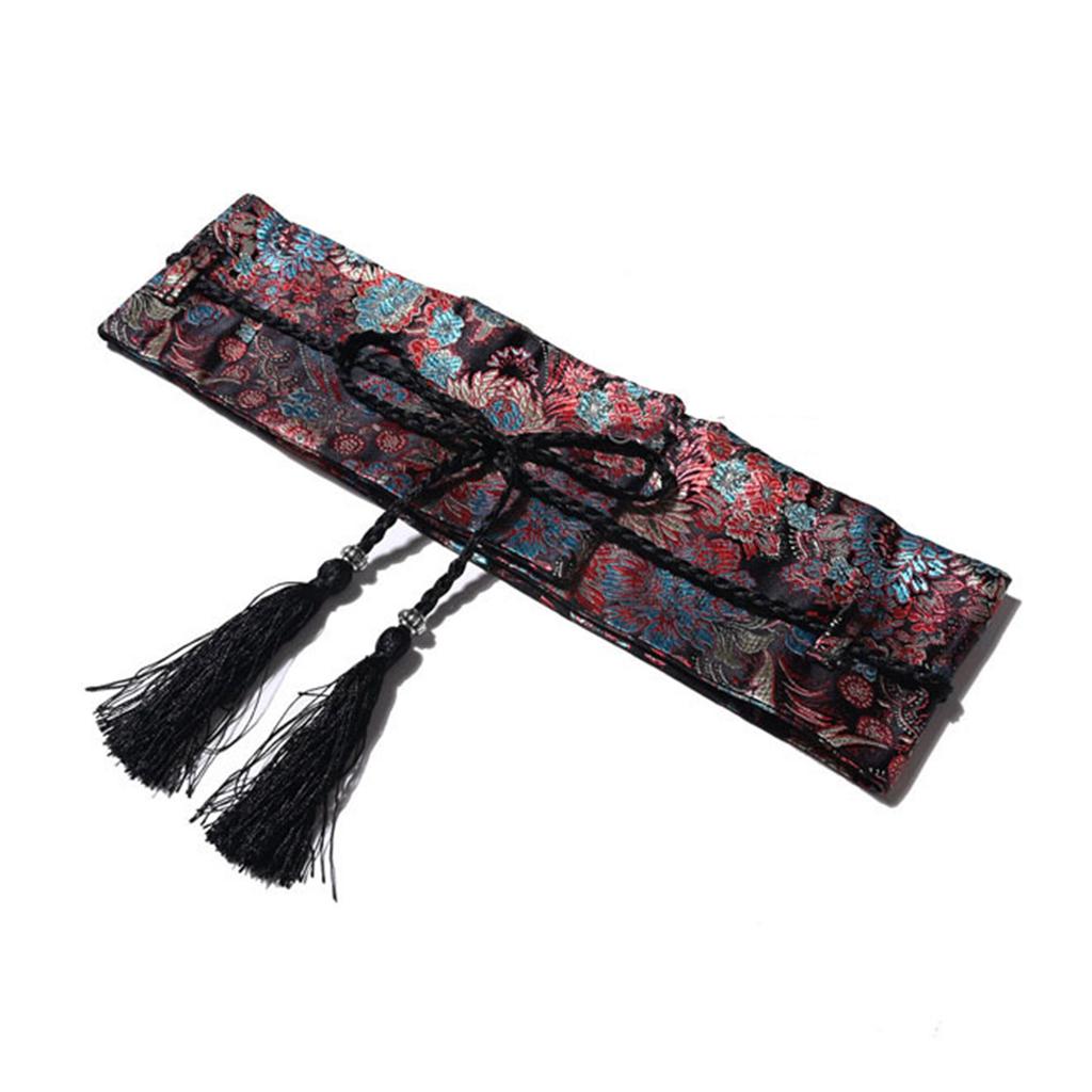 Jacquard Fabric Tassel Belt For Women Adjustable Length Fashionable Hanfu Waistband for Casual and Travel Outfits