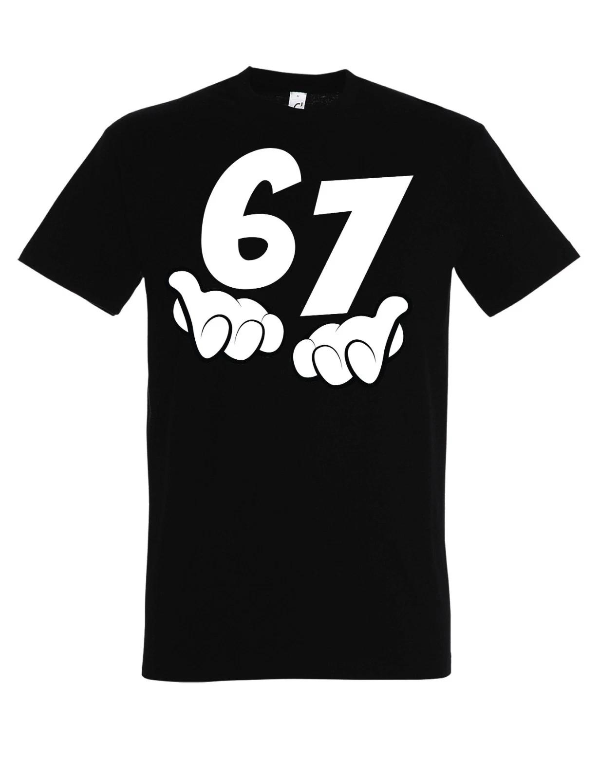 

Men s 67 T-Shirt Print Print with Funny as Gift Statement Men L