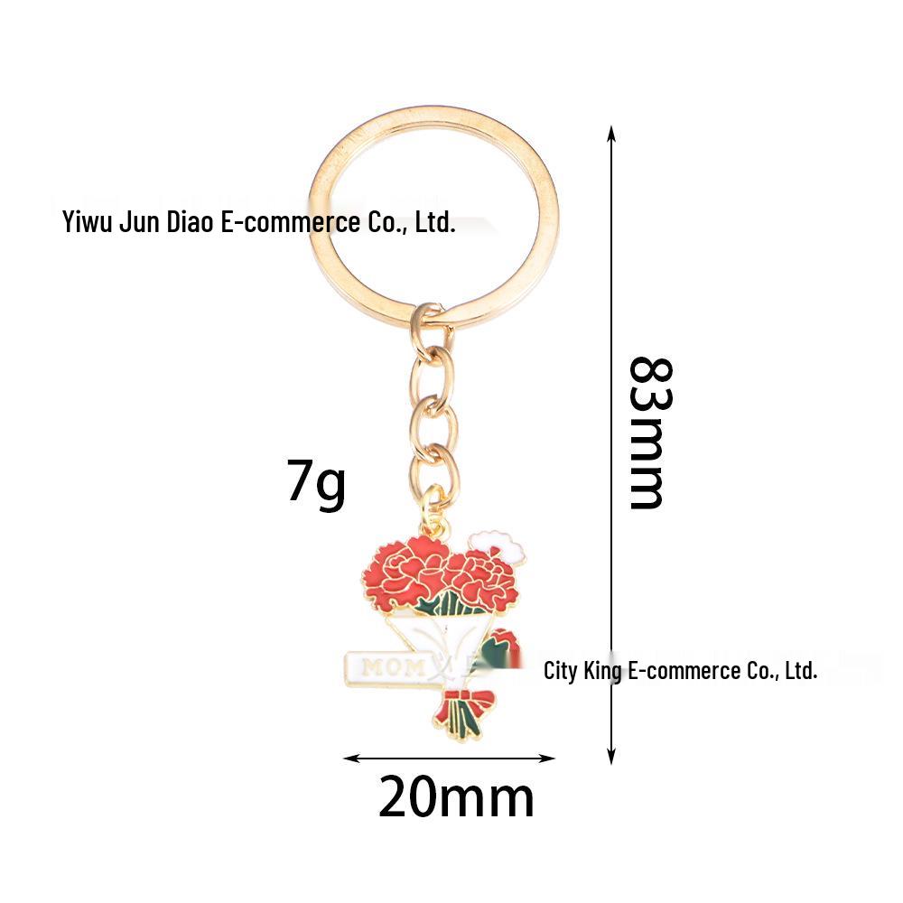 Personalized Mother s Day Alloy Oil Drip Keychain & Bag Charm Gift