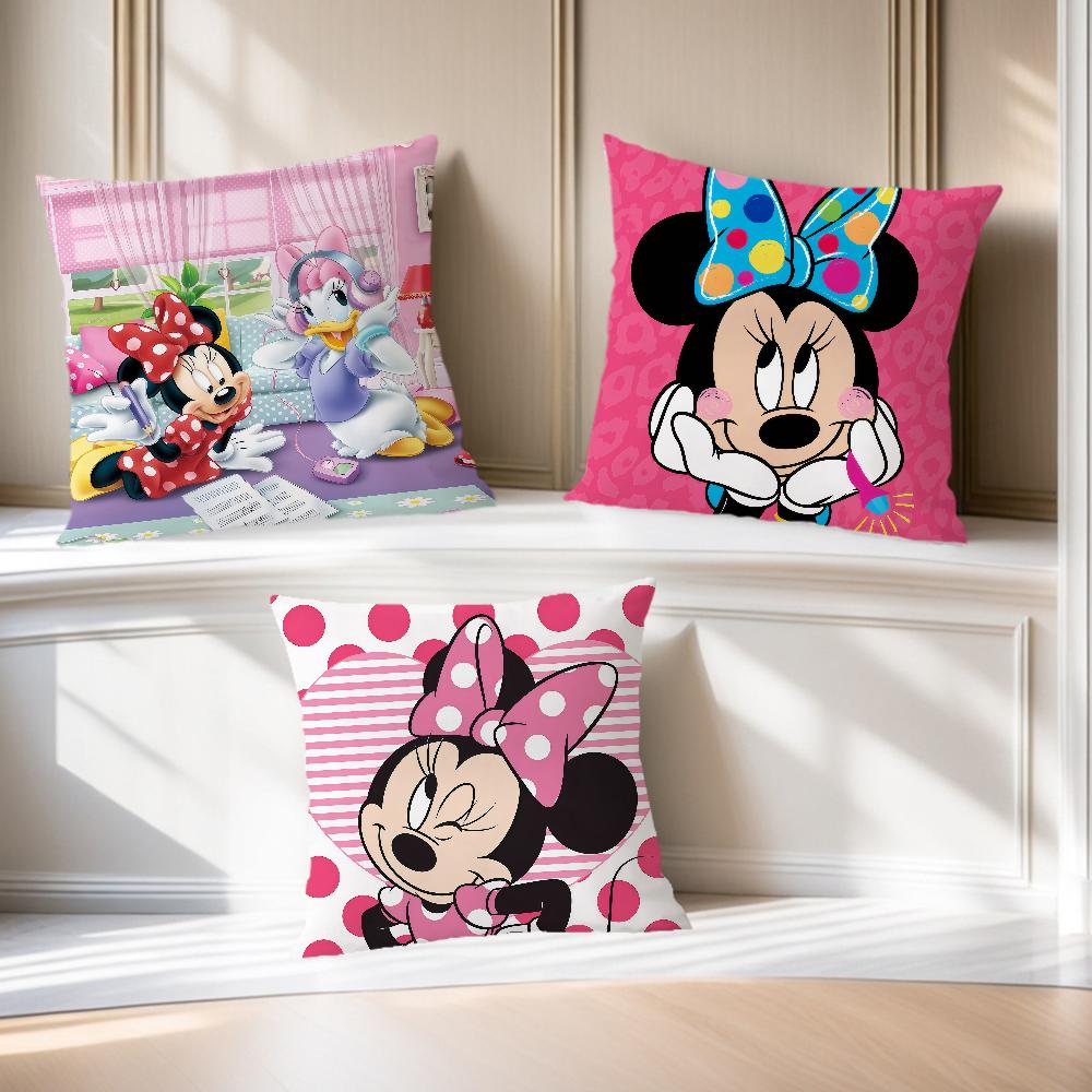 cartoon art pink cute m-Minnie Mouse Comfortable soft Pillow Case for Sofa Living Room Home office Decor Protective Covers