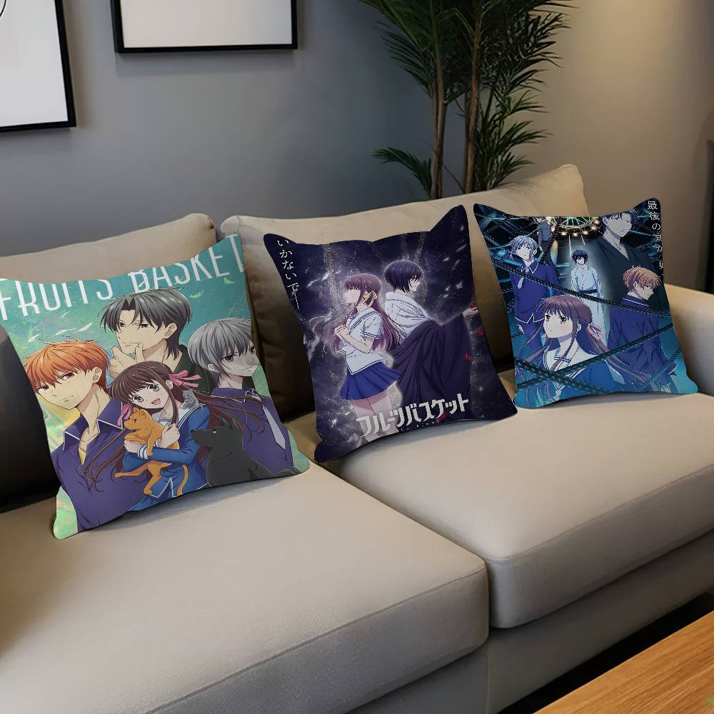 Anime Fruits Basket Cushion Cover Pillow Cover Decor Pillowcase Printed Cushion Case for Couch