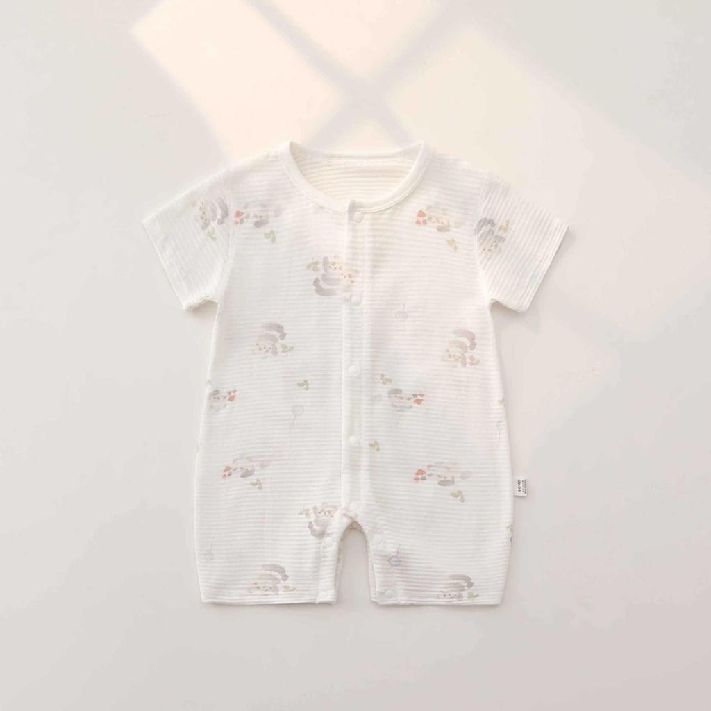 Baby Cooling Jumpsuit: Newborn Unisex Short-Sleeve Summer Pajamas
