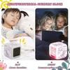 Alarm Clock for Girls, Unicorn Night Light Kids Alarm Clock with 4-sided Unicorn Pattern & 9 Kinds of LED Glowing Bedside Alarm Clock