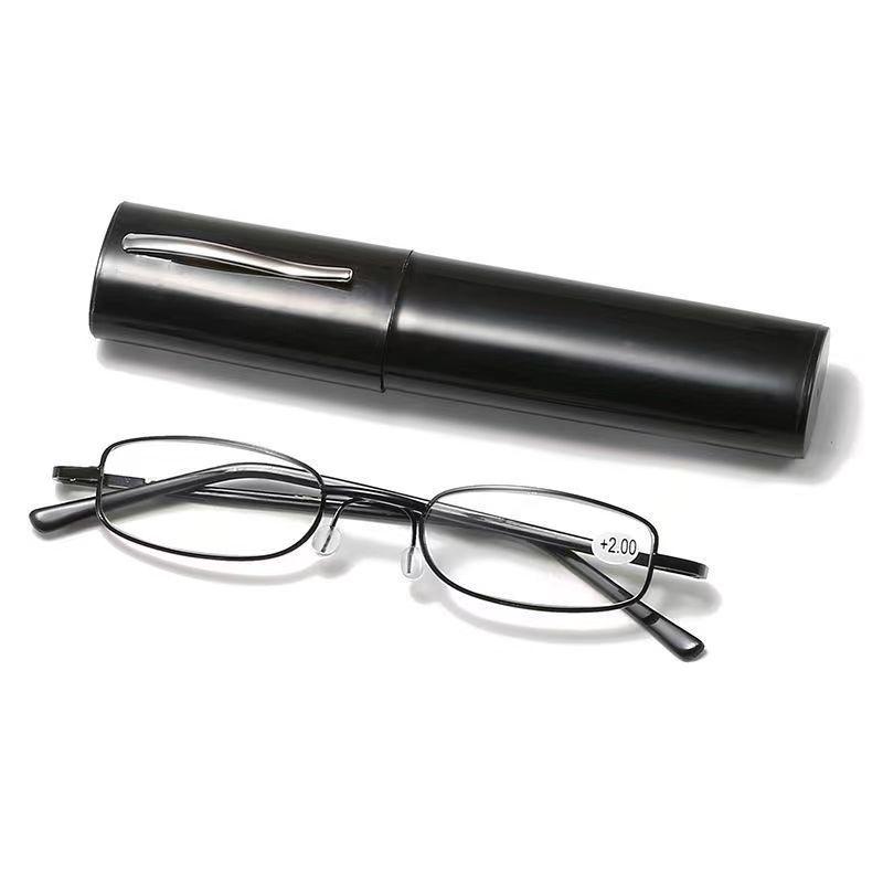 Ultra-Light Portable Metal Frame Reading Glasses with Anti-Blue Light and Spring Hinges +1.00