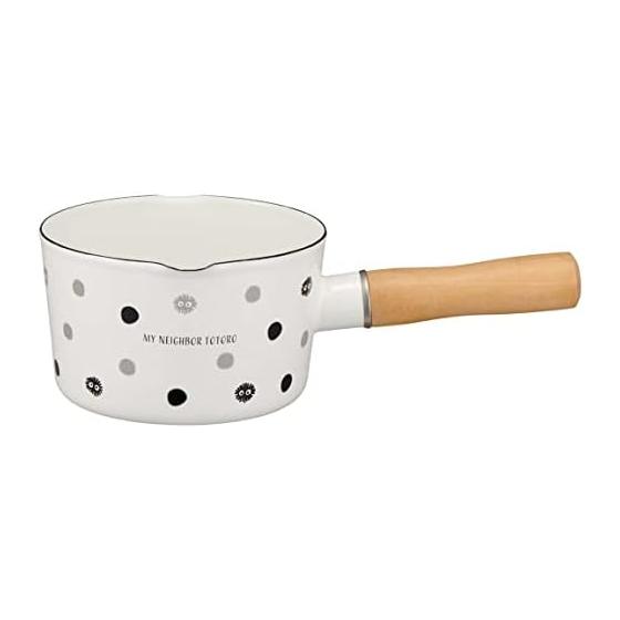 Skater Enamel Double Mouth Milk Pan One Hand Pot 13cm 0.8L Ghibli My Neighbor Totoro Makkurokurosuke ENMP2-A