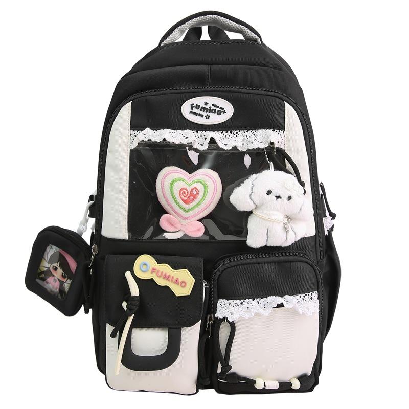 Summer New Fresh Cute Middle School Student Outdoor Lace-up High-Value Student Backpack