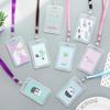 Creative Kawaii Plastic Translucent Card Holder Note ID Credit Card Bus/catering Student Bank Protection Card Holder Random