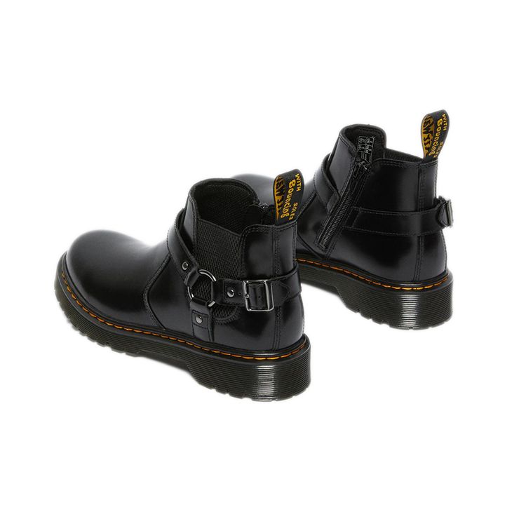 Dr. Martens Comfortable Leather Chelsea Boots Kids Boots Charcoal 27092001