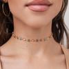 Stainless Steel Blue Eye Necklace Minimalist Clavicle Chain Fashion Colorful Anklet  Daily Wear