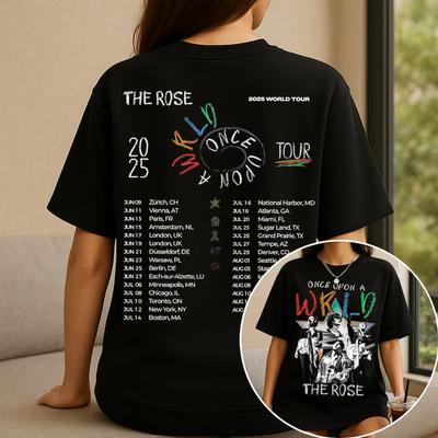 Retro The Rose Kpop T-shirt, The Rose Once Upon AWRLD Tour 2025 Shirt, The Rose