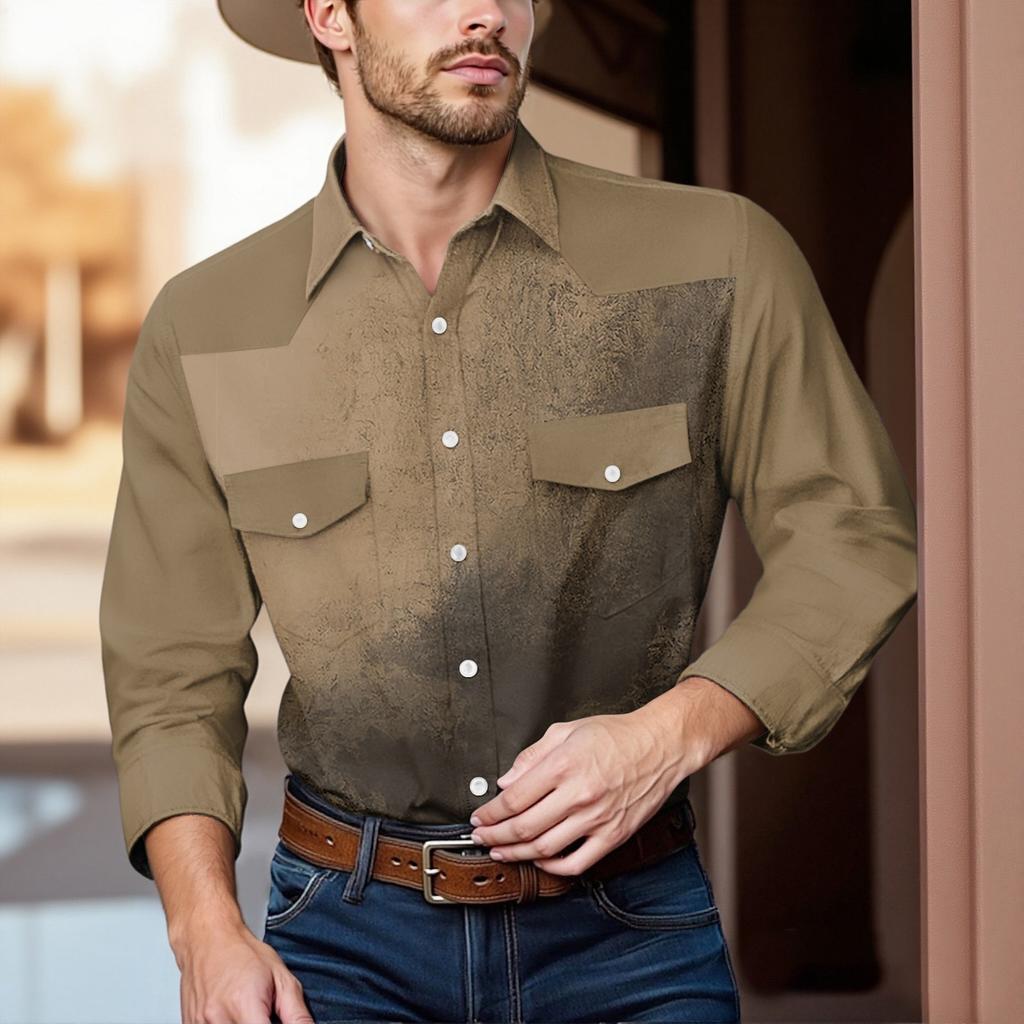 Men'S Fashionable Lapel And Shoulder Length Short Sleeved Casual Top