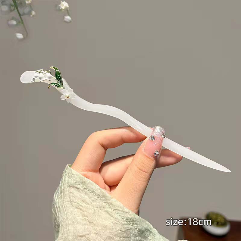 New Chinese Ancient Style Super Immortal Bell Orchid Hairpin Light Luxury Headwear Simple Hair Stick Advanced Gentle Accessories