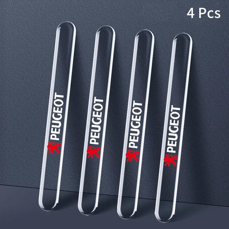 

Car Sticker Car Door Handle Protector Anti-Scratch Silicone Door Bowl Sticker For Peugeot 206 208 306 307 308 508 106 107 108 20