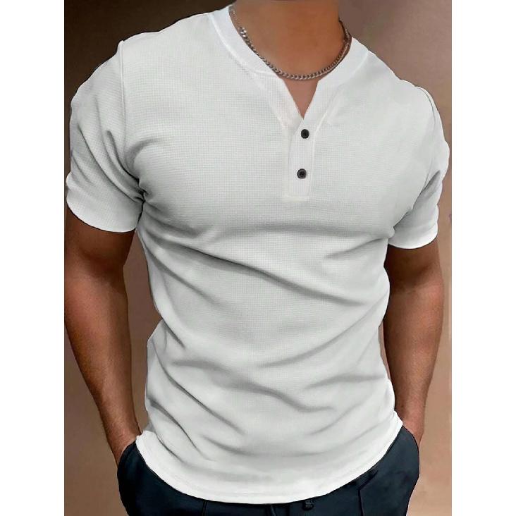 Summer Fashion Men'S Short Sleeved T-Shirt Trendy And Cool V-Neck Shirt Men'S New Top