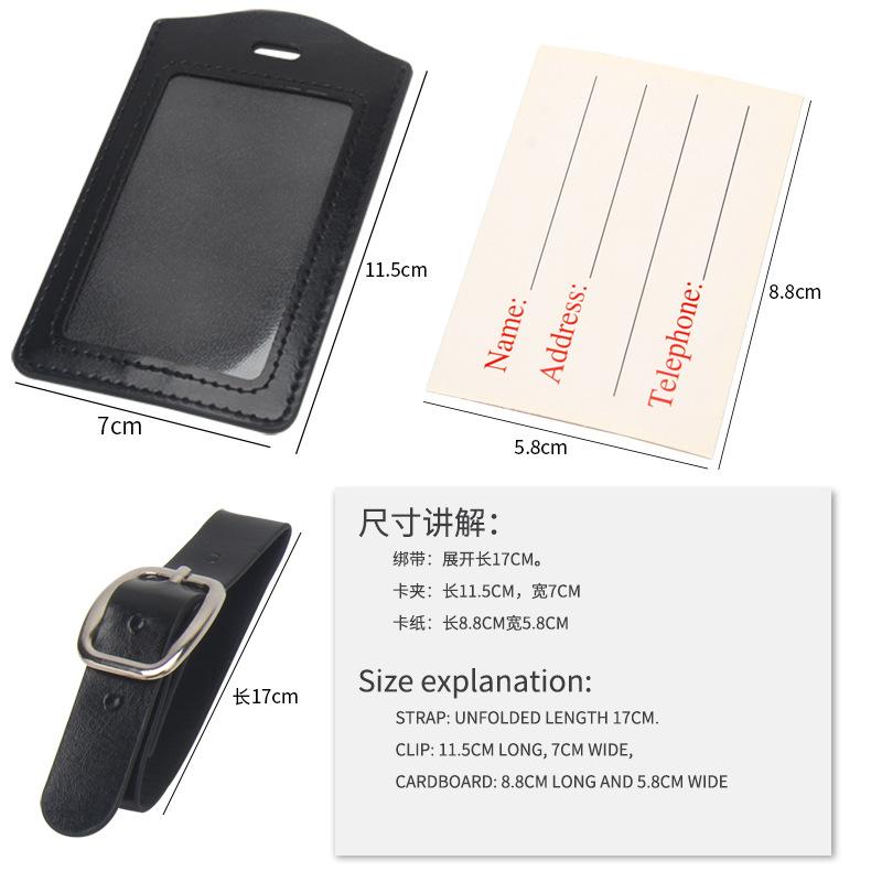 Thick Leather Airplane Boarding Pass Creative Travel Suitcase Tag Checked in Luggage Tags Cute Luggage Tag Address Name Lable