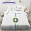 Brazil National Football Team2 Pattern Bedding Quilt Set  Home Decoration  Gift (1 * duvet cover + 2 * pillowcase  without core)